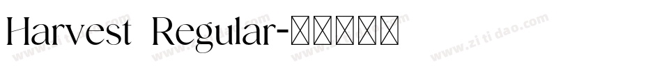 Harvest Regular字体转换